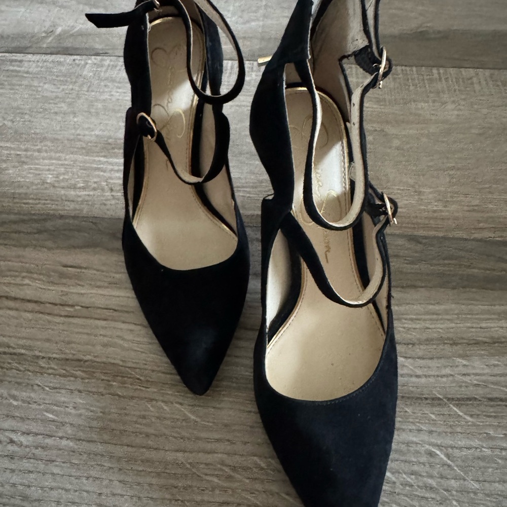 Jessica Simpson Black Strappy Heels